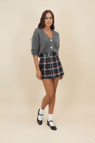 Cardigan - Cardigan m/m v 80% kid mohair - Grigio - vevi.it