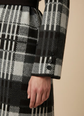 Cardigan - Cardigan Quadri Frange - Moro - VEVI