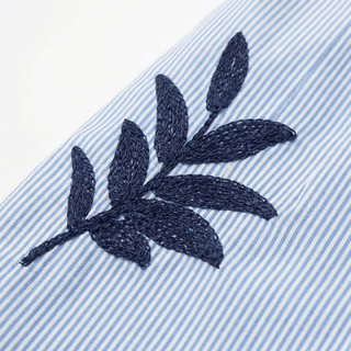 Casacca - Casacca bacchetata ricamo GFE5395R - Azzurro - VEVI