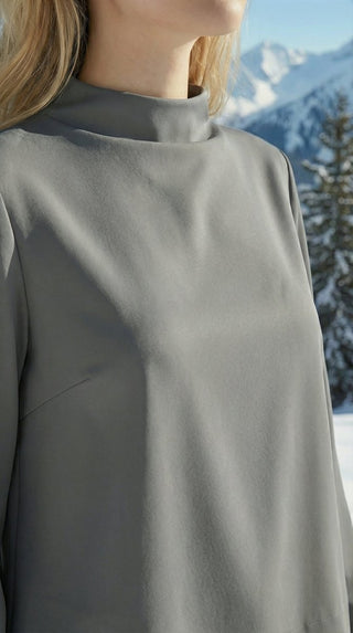 Casacca - Casacca collo vulcano spacchetti - Grigio scuro - VEVI