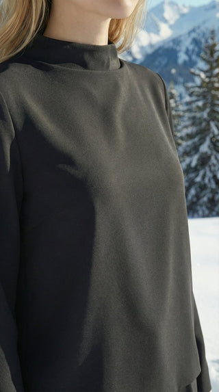 Casacca - Casacca collo vulcano spacchetti - Nero - VEVI