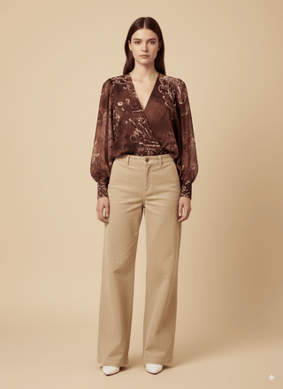 Casacca - Casacca incrociata fantasia - Bordeaux - vevi.it