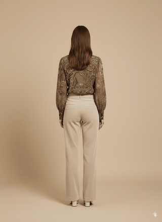 Casacca - Casacca incrociata fantasia - Senape - vevi.it