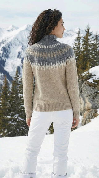 Maglia jacquard collo alto afa 8240