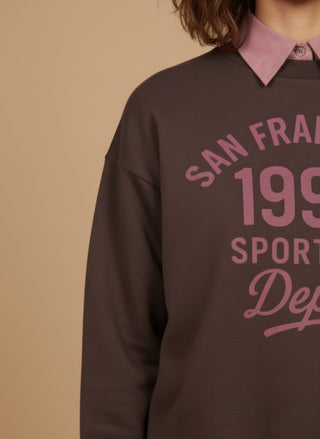 Felpa - Felpa girocollo san francisco 1994 - Crema - vevi.it