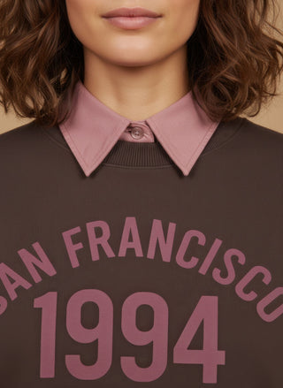 Felpa - Felpa girocollo san francisco 1994 - Crema - vevi.it