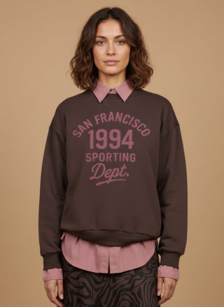 Felpa - Felpa girocollo san francisco 1994 - Crema - vevi.it