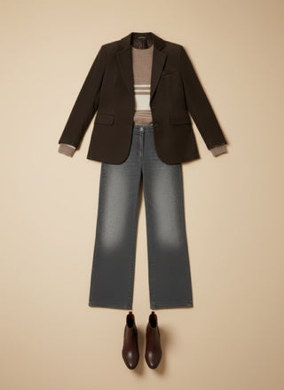 Giacca - Giacca 2 bbottoni velluto - Moro - VEVI