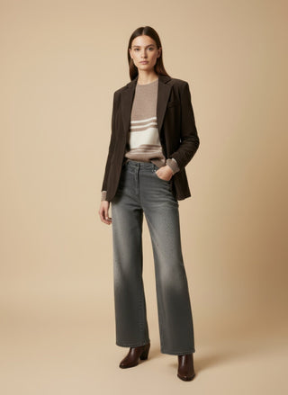 Giacca - Giacca 2 bbottoni velluto - Moro - VEVI