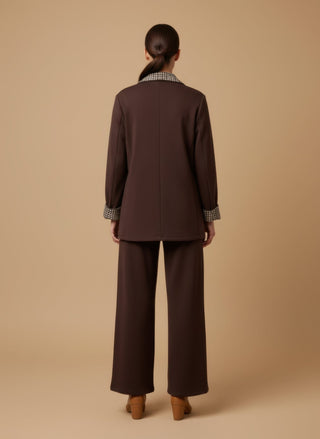 Giacca - Giacca 2 bott. felpa revers ampi - Marrone - vevi.it