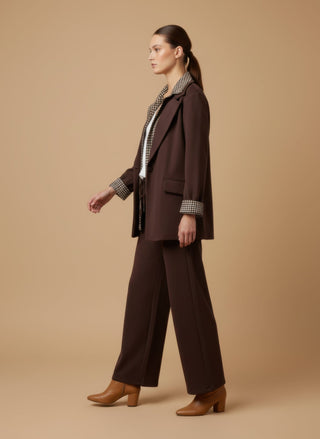 Giacca - Giacca 2 bott. felpa revers ampi - Marrone - vevi.it