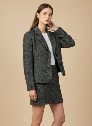 Giacca - Giacca Chanel Tessuto Diagonale - Nero - VEVI