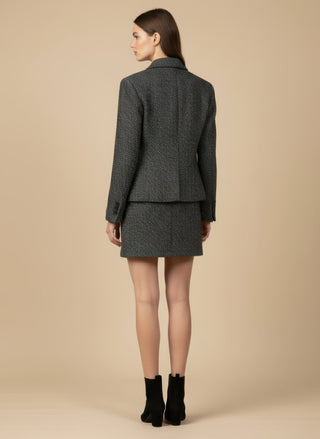 Giacca - Giacca Chanel Tessuto Diagonale - Nero - VEVI