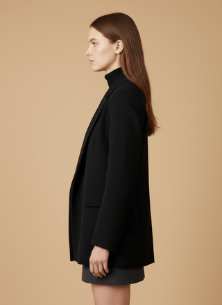 Giacca - Giacca cinta lacci - Nero - vevi.it