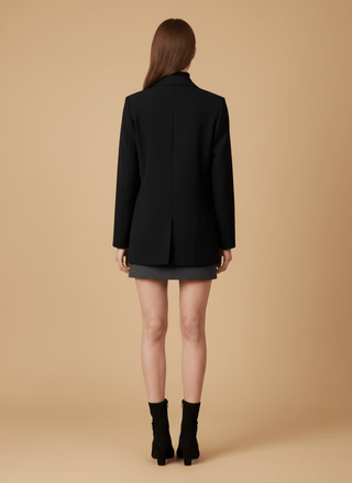 Giacca - Giacca cinta lacci - Nero - vevi.it