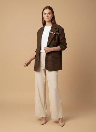 Giacca - Giacca galles spille - Marrone/ruggine - vevi.it