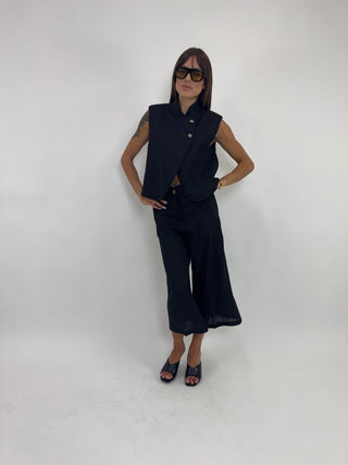 Giacca - Giacca gilet 2 bottoni diagonali NRE719 - Tabacco - VEVI
