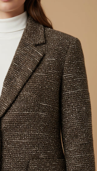 Giacca - Giacca lurex 2 bottoni - Marrone - vevi.it
