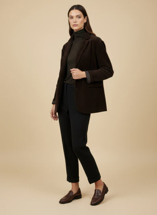 Giacca - Giacca oversize velluto - Moro - VEVI