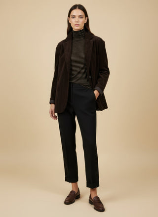 Giacca - Giacca oversize velluto - Moro - VEVI