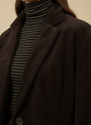 Giacca - Giacca oversize velluto - Moro - VEVI