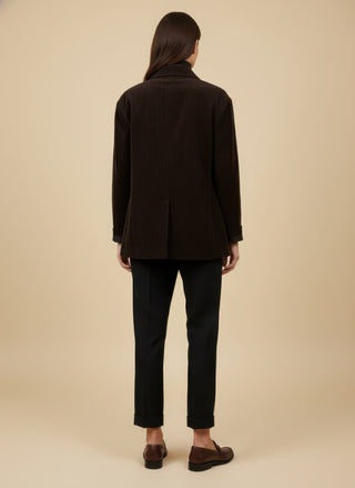 Giacca - Giacca oversize velluto - Moro - VEVI