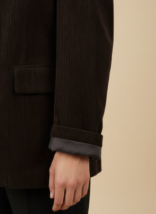 Giacca - Giacca oversize velluto - Moro - VEVI