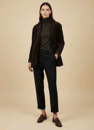 Giacca - Giacca oversize velluto - Moro - VEVI