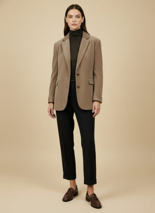 Giacca - Giacca oversize velluto - Moro - VEVI