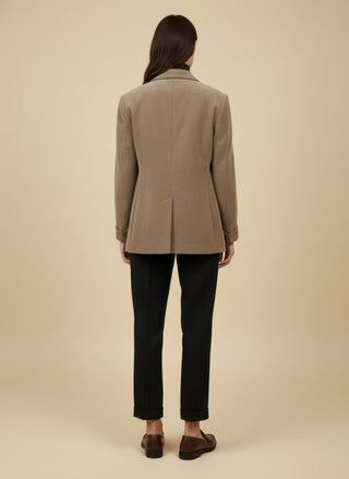 Giacca - Giacca oversize velluto - Tortora - VEVI