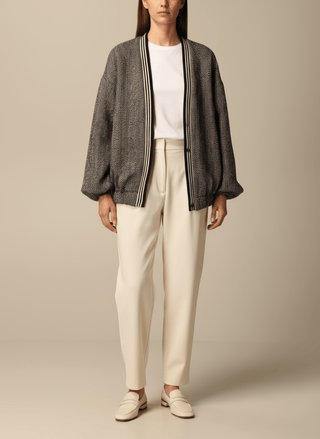 Giacca - Giacca resca bordo riga - Bordeaux - vevi.it