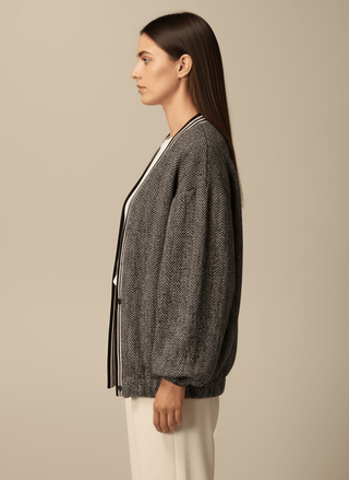 Giacca - Giacca resca bordo riga - Bordeaux - vevi.it