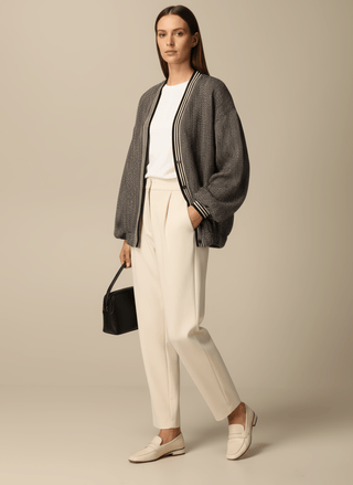 Giacca - Giacca resca bordo riga - Bordeaux - vevi.it