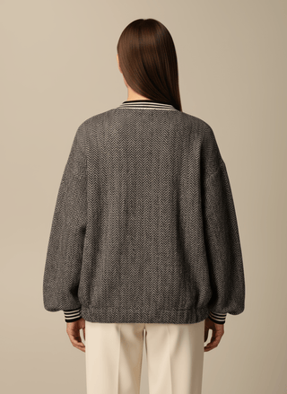 Giacca - Giacca resca bordo riga - Bordeaux - vevi.it