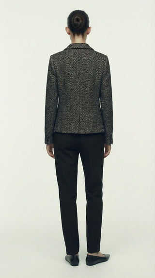 Giacca - Giacca spigata paillettes - Nero - VEVI