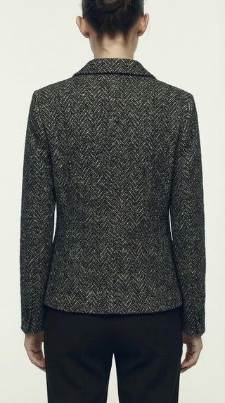 Giacca - Giacca spigata paillettes - Nero - VEVI