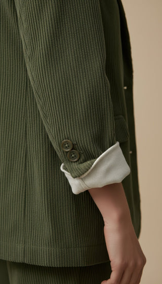 Giacca - Giacca velluto coste - Verde - VEVI