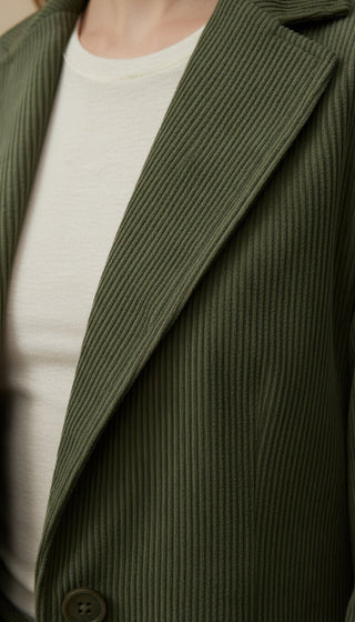 Giacca - Giacca velluto coste - Verde - VEVI
