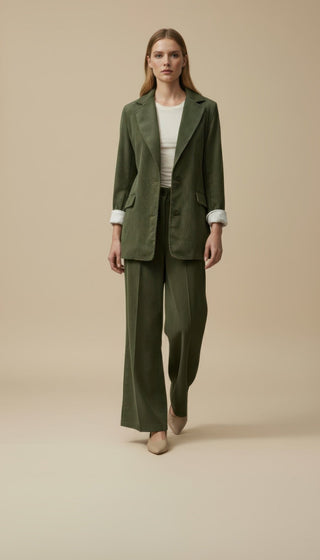 Giacca - Giacca velluto coste - Verde - VEVI