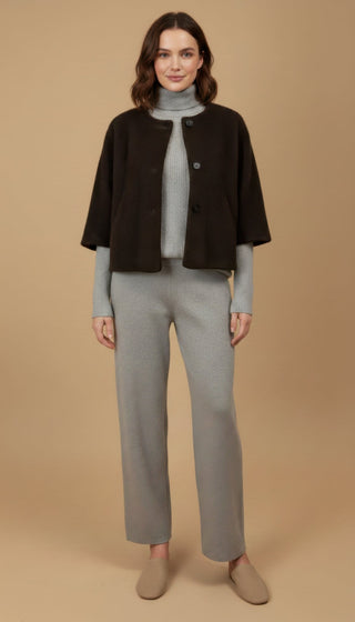 Giacchino - Giacchino m/m girocollo tessuto soft touch - Moro - vevi.it