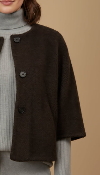 Giacchino - Giacchino m/m girocollo tessuto soft touch - Moro - vevi.it