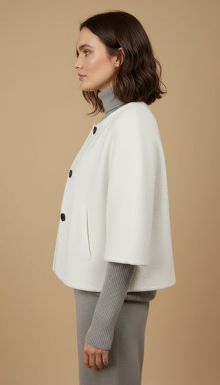 Giacchino - Giacchino m/m girocollo tessuto soft touch - Panna - vevi.it