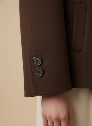 Giaccone - Giaccone doppio petto manica raglan - Marrone - VEVI