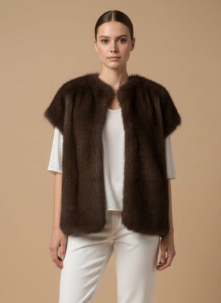 Giaccone - Giaccone gilet simil pelliccia - Moro - vevi.it