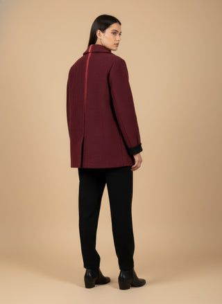 Giaccone - Giaccone lana cotta doppio petto - Nero - VEVI