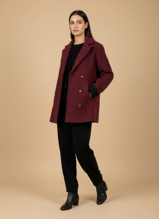 Giaccone - Giaccone lana cotta doppio petto - Nero - VEVI