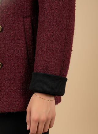 Giaccone - Giaccone lana cotta doppio petto - Nero - VEVI