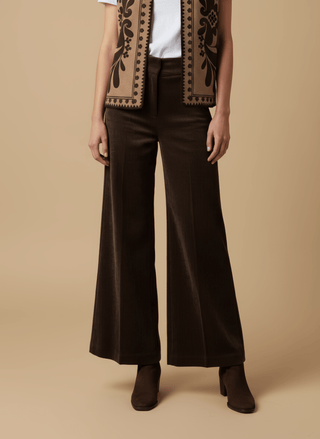 Gilet - Gilet etnico con ricamo - Cammello - vevi.it