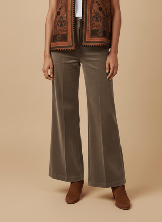 Gilet - Gilet etnico con ricamo - Tabacco - vevi.it