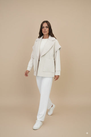 Giubbino - Giubbino gilet coste velluto - Burro - vevi.it